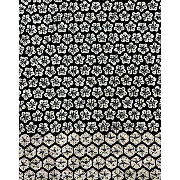 Sophie Max Floral Print Button Front Shirt Dress Midi Black White Pink Size L - Picture 9 of 9